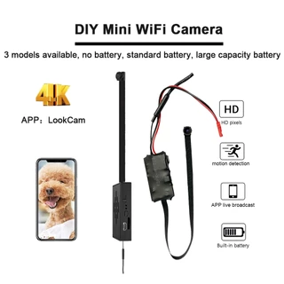 LookCam 4K mini câmera espiã diy conexão wi-fi smartphone controle APP sem fio escondendo 3 opções em Oferta na Shopee
