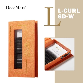 DeceMars 6D W L + M Curl Pestanas Pretas Ou Marrons 0.07mm 12 Linhas/Tray