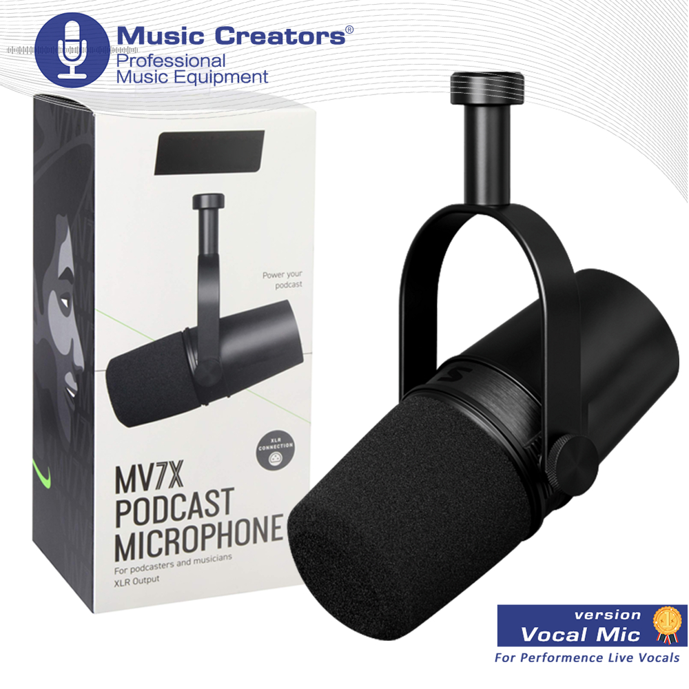 TC USB Helicon Plateforme de Diffusion en Ligne Révolutionnaire Goxlr & Shure MV7X XLR Podcast Microphone pour le Podcasting, l'enregistrement, la Diffusion en Direct et les Jeux