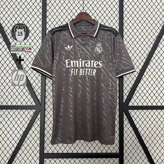 24/25 Real Madrid Terceira Versão Masculina De Futebol Jersey Fan De Alta Qualidade