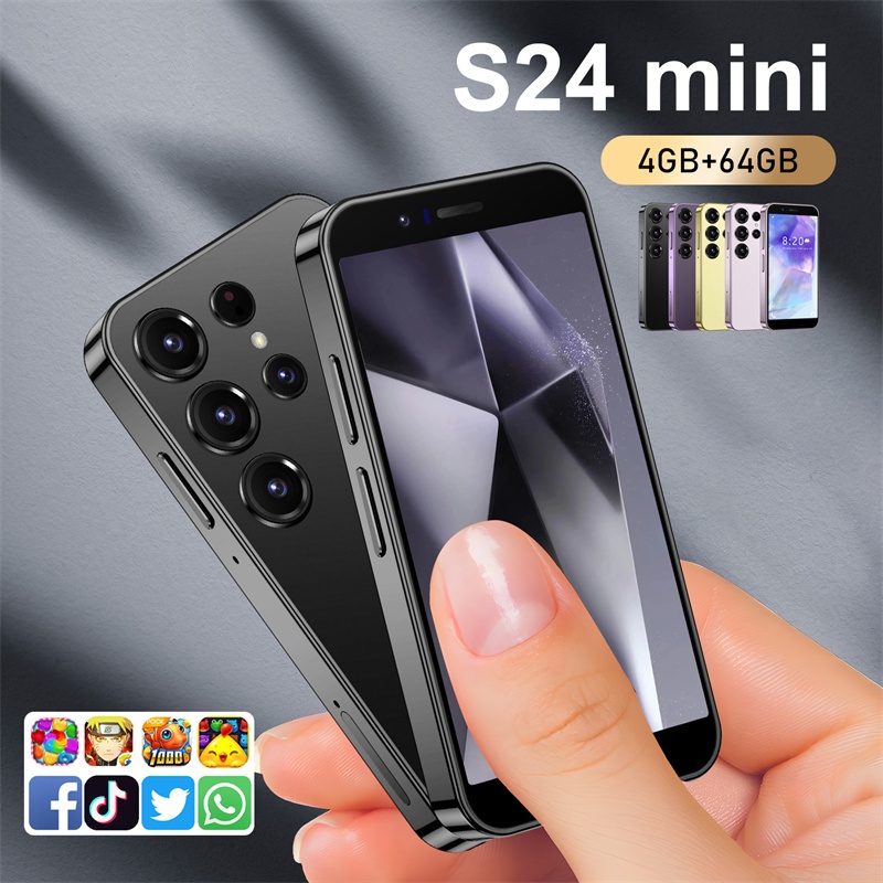 S24mini 4GB+64GB Telefone Mini Celular Android 4.0Polegadas Smartphone