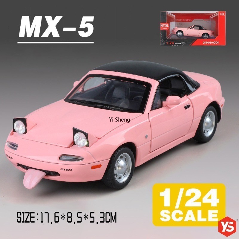 1/32 Escala Diecast Mazda Miata MX-5 JDM Convertible Coupe Car