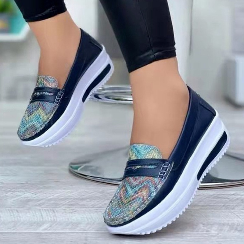 【 in stock 】 Women's Sneakers Tênis De Moda Sapatos De Cunha Vulcanizados De Couro Casual 2024 Femininos
