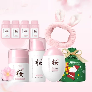 LAIKOU SAKURA Niacinamide Skincare Set 3X Brightening Skin Tone Smooth Fine Lines Apertar Os Poros Presente Aniversário em Oferta na Shopee