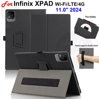 Para Infinix XPAD 11 Polegadas 2024 4G LTE + WiFi Tablet X1101 X1101B 11 FHD + Atualização Espessamento Capa De Couro PU Flip Suporte Dobrável Estilo Portátil Protetora