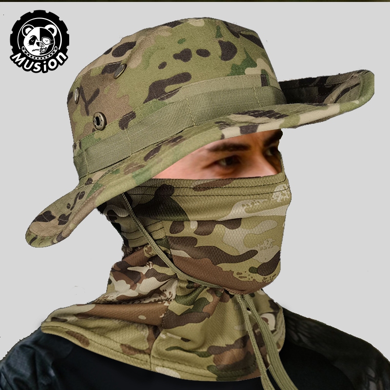 Chapéu Musion Boonie Balaclava Fato De Macio Dobrável De Caça Ao