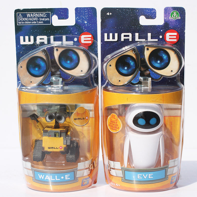 1Pcs 6-9cm Disney WALL.E Robô EVE Detecção Blister Caixa De PVC