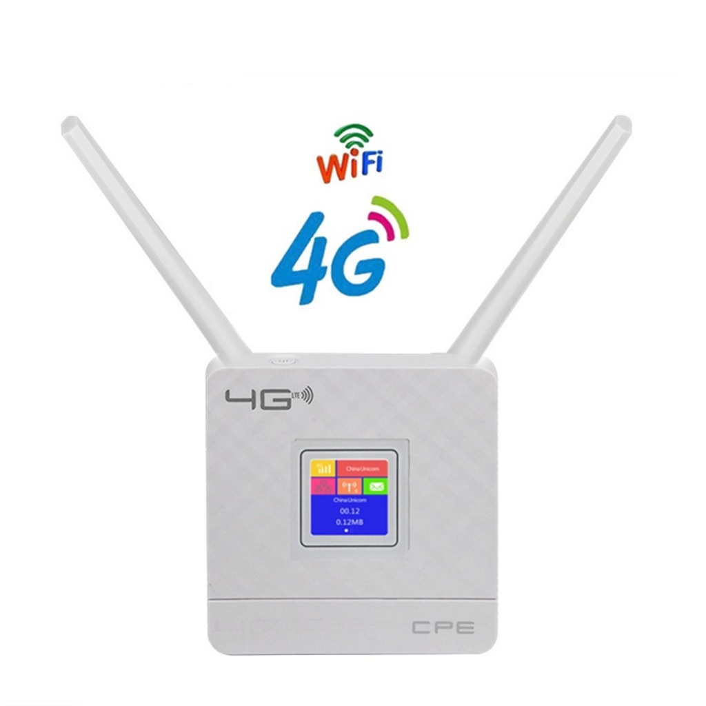 Roteador 4G LTE 300Mbps - Wi-Fi Sem Fio CAT4 com Antenas Externas de Alto Ganho, Porta RJ45, Ideal para Casa e Escritóri