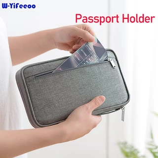 Organizador De Documentos De Viagem Com RFID , Porta-Passaporte Familiar , Carteira Para Mulheres