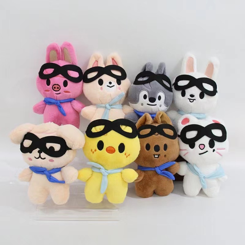 Skzoo Plush Toy Leeknow Hyunjin Doll Doll Cartoon Crianças de rua