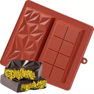 Molde De Barra De Chocolate Pistache Grosso De Silicone Para Recheada , Grande Doces Enchimento