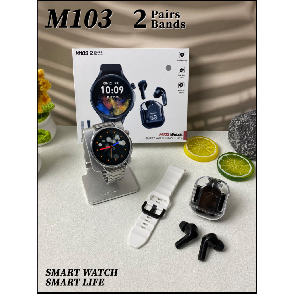 Smartwatch M103 Relógio inteligente com fone de ouvido Bluetooth