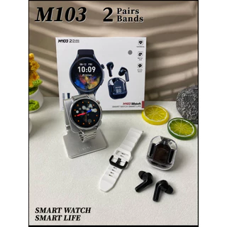 Smartwatch M103 Relógio inteligente com fone de ouvido Bluetooth