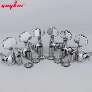 1 Conjunto GUYKER 1 : 21 Chave De Afinação De Cordas De Trava Cabeças De Máquina Com Cabo De Meio Círculo Substituição Para LP SG Estilo 3R3L Cromado