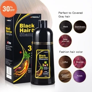 3-Em-1 Shampoo Para Coloração Capilar Herbal Ingredientes Naturais E Orgânicos Cor Sem Tintura De Ervas Irritável 500ml
