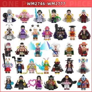 OnePiece Blocos De Construção Garp Kohza Luffy Hancock Mihawk Newgate Buggy Enel Marco Minifigures Toy