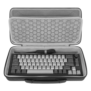 Capa De Teclado Geekria 65 % Para Compacto De 68 Teclas Com Botão , Bolsa De Transporte Rígida Compatível GMK67 , Keychron Q2 Pro , V2