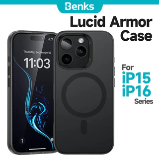 [Benks Official] Lucid Armor Capa Protetora Magnética Para IPhone 16 Plus15 14 Pro Max Proteção Com Tudo Incluído Caixa Do Amortecedor Airbag