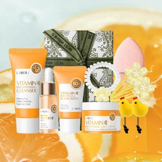 LAIKOU Vitamina C Conjunto De Brilho Caixa De Presente Anti-Oxidação Hidratante Refinar Poros Mesmo Tom De Pele Para em Oferta na Shopee