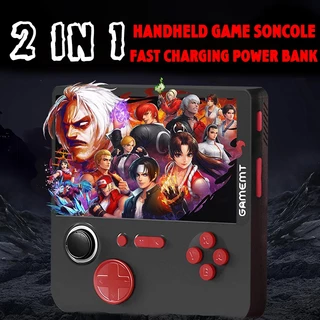 Console De Jogos Portátil E5 6000mah 22W Banco De Potência De Carregamento Rápido 2 Em 1 Com Suporte Para 12 Simuladores GBA/PS1