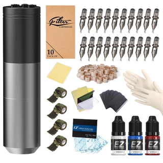 Lancer-KIT Cartucho Sem Fio Máquina De Tatuagem Caneta Rotativa Bateria Com Potência Portátil 1600mAh LED Display Digita