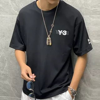 Y3 spot Venda Quente Camiseta De Manga Curta Masculina Marca Na Moda Grande Carta Impressa Esportes Casuais Ajuste Solto