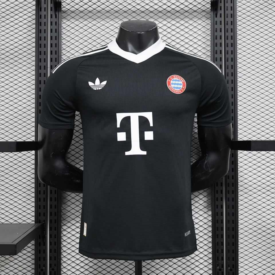 24-25 Sai Bayern Goleiro Camiseta de manga curta Top de secagem rápida Custo