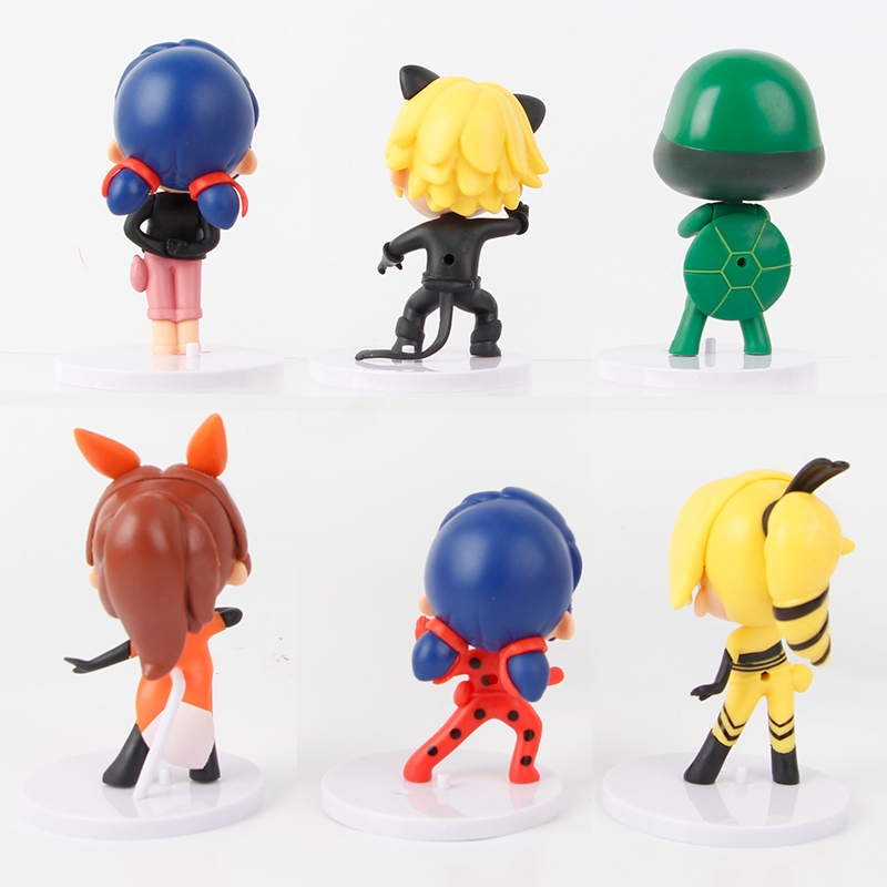 Anime Miraculous Ladybug Gato Noir Figuras Miniatura Queen Bee