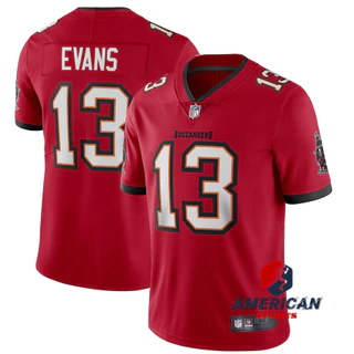 Masculina Camiseta Tampa Bay Buccaneers Mike Evans Regata Vermelho Limitada Camisa De Futebol Americano Jersey
