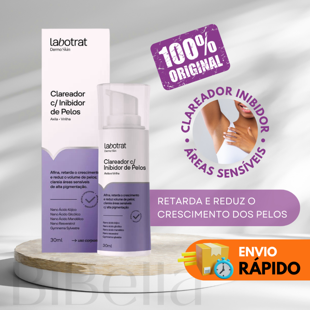 Clareador Inibidor de Pelos Labotrat 30ml - Axila e Virilha - Reduz o ...