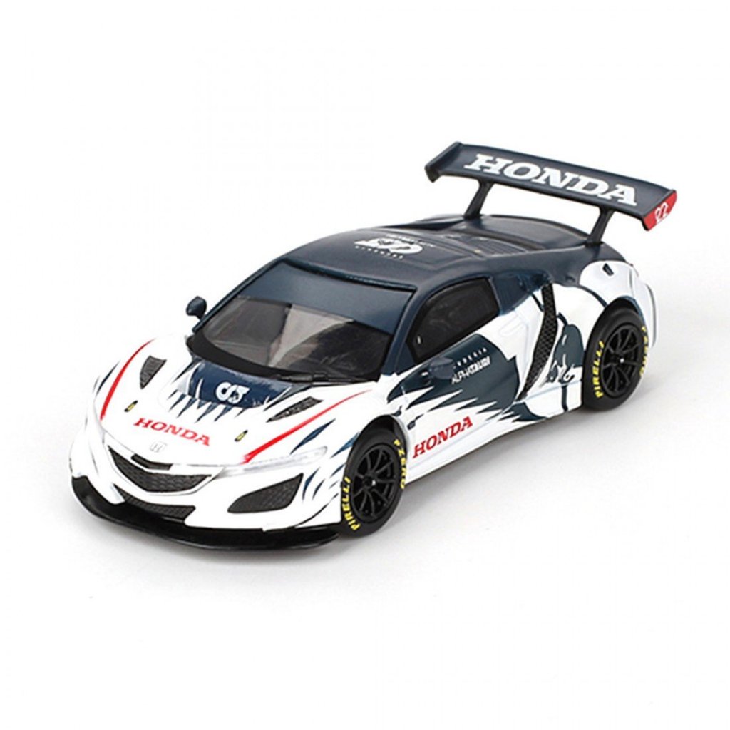 Mini GT MGT00761-L 761 1/64 Honda NSX GT3 EVO AlphaTauri Yuki Tsunoda 2023  Red Bull Fórmula Nurburgring LHD Diecast Escala Modelo Carro