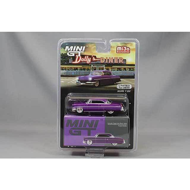 Miniature Mini GT 1/64 - Lincoln Capri Hot Rod 1954 - Pourpre Métallisé (Modèle LHD)