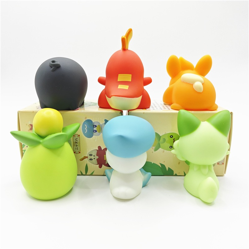 6 Pçs/Set 4-6cm Anime Pokémon Scarlet E Violet Figura Fuecoco