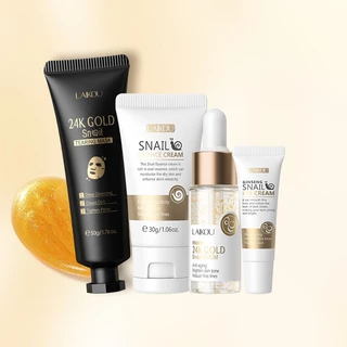 LAIKOU 24K Caracol Cuidados Com A Pele 4 Pcs Anti-Rugas Diminuir Poros Firmadores Da Revitalizante Nutritivo em Oferta na Shopee