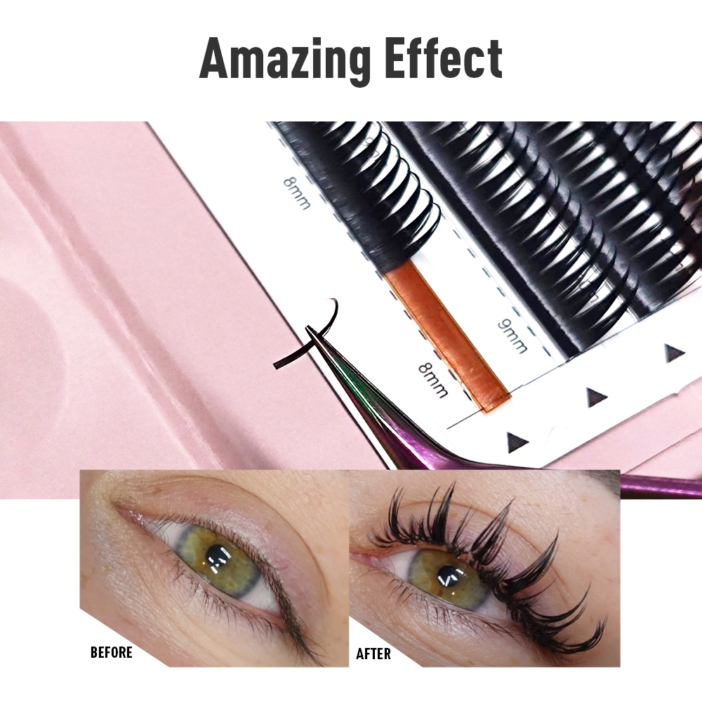 UNIMORE Wet Look Lashes Mistura De Extensão De Cílios Individuais 8-16mm C/D Curl