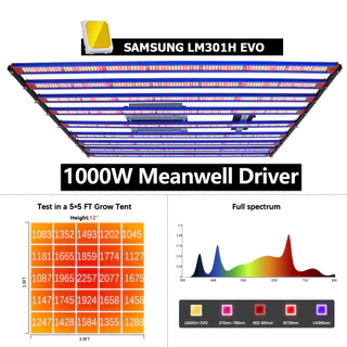 Samsunglm301h evo LED Grow Light Bar para Tenda Interior de FloresLâmpada Phyto UV IR Meanwell Driver LM301H 650W 1000W