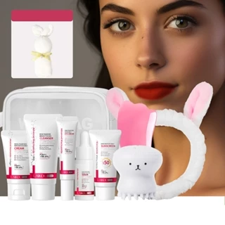 LAIKOU Pro Niacinamida Conjunto Facial 10 Pcs Clareador Antienvelhecimento Reduz Manchas Linhas Finas em Oferta na Shopee
