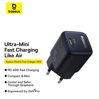 Baseus PicoGo GaN Carregador Rápido 1C 45W USB Tipo C De Carregamento