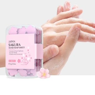 LAIKOU Japão Sakura Folhas De Sabão De Mão Limpa Suavizar A Pele Até Mesmo Tom De Iluminando Nutrir em Oferta na Shopee