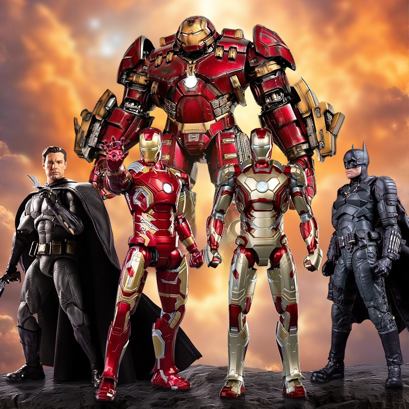 Fondjoy Toys Batman v Superman : Dawn of Justice Filme Marvel The Avengers DC Multiverse Novo BVS Robert Pattinson MK42 MK43 Estatueta De Figuras Móveis De 7 Polegadas
