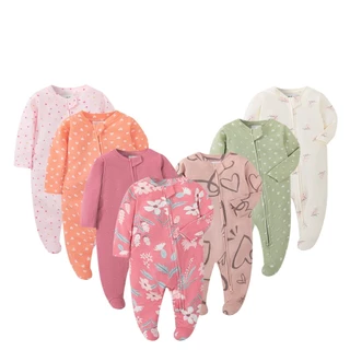 Lucky baby caterr macacão bebê menina/macacão com pezinho para bebê/pijama bebê menina
