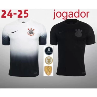 Camisa esportiva preto dos homens 24/25 B-A Away(Versão Jogador) QCMV