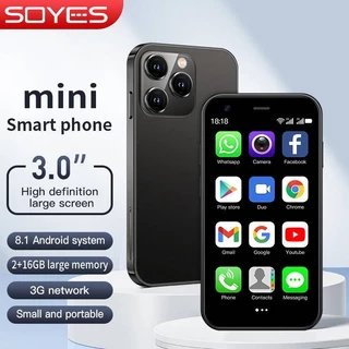 SOYES XS15 Ultra Fino 3.0 Polegadas Telefone Pequeno 2GB + 16GB Android 8.1 Dual SIM Standby 3G Mini Smartphone 1000mAh Wifi GPS Celular