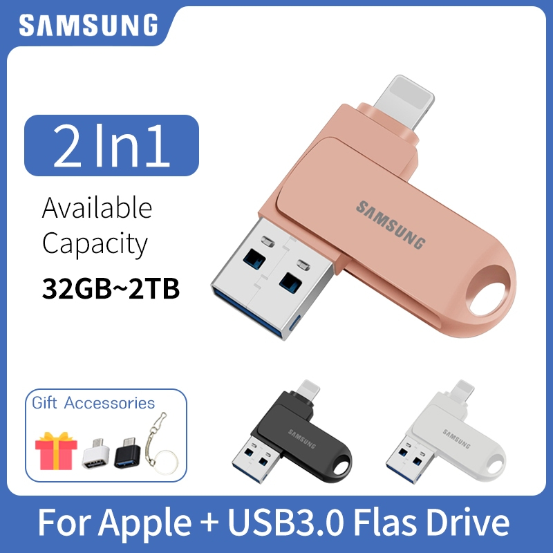 Samsung Flash Drive adequado para iPhone USB unidade dupla grande