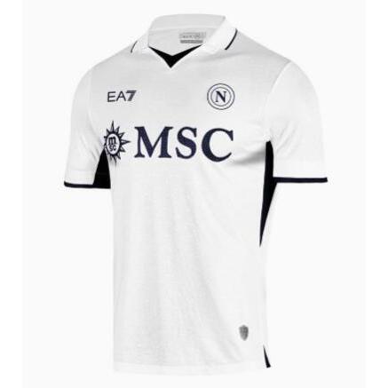 Camisa Napoli 2024/25 Fã Fora Esportiva De Futebol Branca