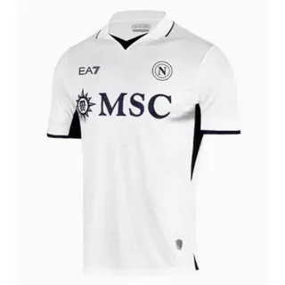 Camisa Napoli 2024/25 Fã Fora Esportiva De Futebol Branca