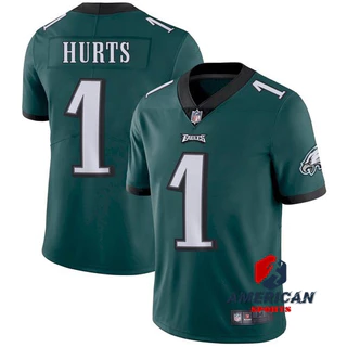 Camisa Masculina De Jogador De Futebol Americano Philadelphia Eagles Jalen Dói Verde Oliva Limitado