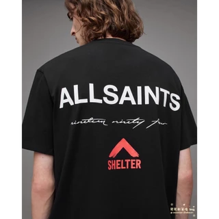 Camiseta De Manga Curta De Algodão Puro Com Estampa De Letras ALL SAINTS