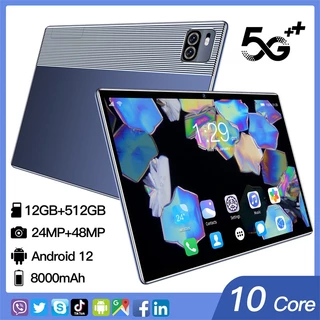 Tablet 10.1 Polegadas 12 + 512 Gb Android Tablets Dual Sim Card Phablet Wifi