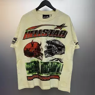 Meichao HELLSTAR Cotton Bowl Football Team vs Longhorn Bulls Impresso Solto Algodão Camiseta De Manga Curta